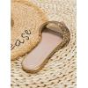 image:imageGORGLITTER Womens Rhinestone Sandals Sparkly Pointed Open Toe Dressy Summer Flat SandalsGold