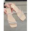 image:imageGORGLITTER Womens Rhinestone Wedding Flat Sandals Sparkly Prom Strappy Glitter Slip on Open Toe Bridal Slide SandalsApricot
