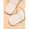 image:imageGORGLITTER Womens Rhinestone Wedding Flat Sandals Sparkly Prom Strappy Glitter Slip on Open Toe Bridal Slide SandalsBeige
