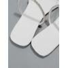 image:imageGORGLITTER Womens Rhinestone Wedding Flat Sandals Sparkly Prom Strappy Glitter Slip on Open Toe Bridal Slide SandalsSilver