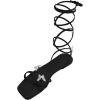 image:imageGORGLITTER Womens Sparkly Butterfly Lace Up Flat Sandals Criss Cross Strappy Tie Up Slide Sandals White 8Black