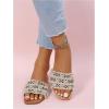 image:imageGORGLITTER Womens Summer Beach Vacation Slides Sandals Dressy Cute Summer Boho Pearls Square Toe Slip On Flats SlipperMulticolor
