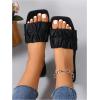 image:imageGORGLITTER Womens Summer Cute Flat Sandals Dress Slide Sandals Square Toe Wedding Shoes Vacation Trendy Sandals 2026Dark Black