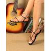 image:imageGORGLITTER Womens Summer Sandals 2026 Strappy Slingback Flats Dressy Cute Beach Vacation SlidesBlack