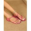 image:imageGORGLITTER Womens Summer Sandals 2026 Strappy Slingback Flats Dressy Cute Beach Vacation SlidesHot Pink