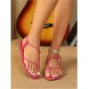 image:imageGORGLITTER Womens Summer Sandals 2026 Strappy Slingback Flats Dressy Cute Beach Vacation SlidesHot Pink