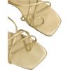 image:imageGORGLITTER Womens Summer Strappy Beach Sandals Dressy Leather Lace Up Thong Gladiator Cute Vacation Sandals Shoes 2026Gold