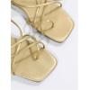 image:imageGORGLITTER Womens Summer Strappy Beach Sandals Dressy Leather Lace Up Thong Gladiator Cute Vacation Sandals Shoes 2026Metallic
