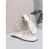 image:imageGORGLITTER Womens Summer Strappy Beach Sandals Dressy Leather Lace Up Thong Gladiator Cute Vacation Sandals Shoes 2026White