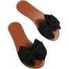 image:imageGORGLITTER Womens Bow Sandals Dressy Wedding Open Toe Slip On Slide Sandals Summer Vacation Cute Comfortable ShoesBlack Bowknot