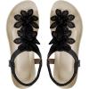 image:imageGORGLITTER Womens Flower Flat Sandals Wedding Sandals for Bride TStrap Thongs Open Toe Summer Beach ShoesBlack