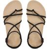 image:imageGORGLITTER Womens Strappy Flat Sandals Dressy Open Toe Ankle Strap Summer Beach Thong Slides Vacation ShoesBlack