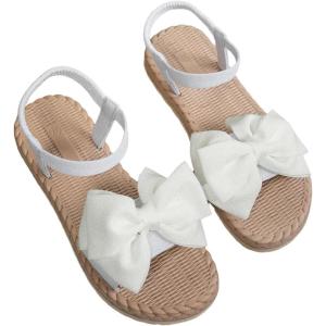 image:imageGORGLITTER Womens Bow Braided Flat Sandals Open Toe Ankle Strap Lightweight Vacation Beach Slide SandalsBlue and White