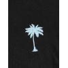 image:imageGORGLITTER Mens 2 Piece Short Sleeve Graphic Tee Hawaiian Printed Drawstring Shorts SetBlack and Green