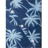 image:imageGORGLITTER Mens 2 Piece Vacation Beach Outfits Floral Button Down Shirt and Shorts Cruise Attire SetsBlue