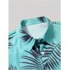 image:imageGORGLITTER Mens 2 Piece Vacation Beach Outfits Floral Button Down Shirt and Shorts Cruise Attire SetsGreen and Black Vacation