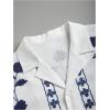 image:imageGORGLITTER Mens 2 Piece Vacation Beach Outfits Floral Button Down Shirt and Shorts Cruise Attire SetsWhite and Blue Floral