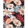 image:imageGORGLITTER Mens Beach Vacation Outfits 2 Piece Short Sleeve Button Down Tropical Shirts and Hawaiian Shorts SetsRed