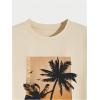 image:imageGORGLITTER Mens Casual Outfits Short Sleeve Graphic Tees and Drawstring Waist Pocket Track Shorts Tracksuit SetApricot