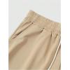 image:imageGORGLITTER Mens Casual Short Sets 2 Piece Outfits Embroidered Graphic TShirt amp Drawstring Waist Shorts SetWhite and Khaki