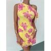 image:imageGORGLITTER Womens Asymmetrical Hem Bodycon Mini Dress Tie One Shoulder Floral Sleeveless Wedding Guest Pencil Short DressesYellow