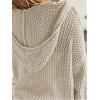 image:imageGORGLITTER Womens Beach Cover Up Crochet Sweater Boho Summer Vacation Outfits Long Sleeve Pullover Hoodie KnitwearBeige