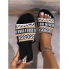 image:imageGORGLITTER Womens Boho Beach Sandals Dressy Summer Cute Going Out Vacation Open Toe Flip Flops Slides Shoes 2026Black