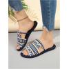 image:imageGORGLITTER Womens Boho Beach Sandals Dressy Summer Cute Going Out Vacation Open Toe Flip Flops Slides Shoes 2026Blue
