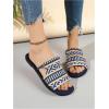 image:imageGORGLITTER Womens Boho Beach Sandals Dressy Summer Cute Going Out Vacation Open Toe Flip Flops Slides Shoes 2026Blue
