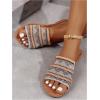 image:imageGORGLITTER Womens Boho Beach Sandals Dressy Summer Cute Going Out Vacation Open Toe Flip Flops Slides Shoes 2026Brown