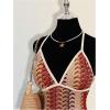 image:imageGORGLITTER Womens Boho Halter Bodycon Mini Dress Sleeveless Tie Backless Vacation Beach Short Dresses 2026Multicolor Red