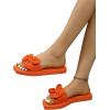 image:imageGORGLITTER Womens Bow Sandals Cute Summer Straw Rattan Dressy Boho Open Toe Beach Vacation Shoes Slides 2026Orange