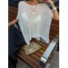 image:imageGORGLITTER Womens Crochet Cover Up Tops Cropped Sheer Poncho Shawl Cape Top Summer Beach Vacation Outfits 2026Apricot