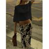 image:imageGORGLITTER Womens Crochet Cover Up Tops Cropped Sheer Poncho Shawl Cape Top Summer Beach Vacation Outfits 2026Black