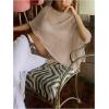 image:imageGORGLITTER Womens Crochet Cover Up Tops Cropped Sheer Poncho Shawl Cape Top Summer Beach Vacation Outfits 2026Khaki