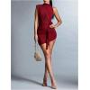 image:imageGORGLITTER Womens Flower Birthday Cocktail Mini Dress Asymmetrical Mock Neck Summer Going Out Prom Vacation SundressesBurgundy