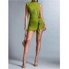 image:imageGORGLITTER Womens Flower Birthday Cocktail Mini Dress Asymmetrical Mock Neck Summer Going Out Prom Vacation SundressesGreen