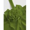 image:imageGORGLITTER Womens Flower Strapless Halter Bodycon Mini Dresses Elegant Classy Y2K Mesh Tassel Backless Summer SundressGreen