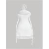 image:imageGORGLITTER Womens Flower Strapless Halter Bodycon Mini Dresses Elegant Classy Y2K Mesh Tassel Backless Summer SundressWhite