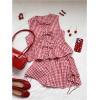 image:imageGORGLITTER Womens Gingham Sets 2 Piece Bow Tie Front Tank Top Baggy Shorts Sets Cute Summer Vacation Beachy OutfitsRed