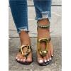 image:imageGORGLITTER Womens Gold Flip Flops Square Toe Summer Sandals 2026 Wedding Dressy Vacation Beach Slides ShoesBlack