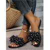 image:imageGORGLITTER Womens Gold Sandals Dressy Cute Summer 2026 Bow Square Toe Trendy Beach Boho Wedding Vacation Slides ShoesBlack a