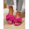 image:imageGORGLITTER Womens Gold Sandals Dressy Cute Summer 2026 Bow Square Toe Trendy Beach Boho Wedding Vacation Slides ShoesHot Pink C