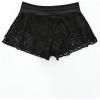 image:imageGORGLITTER Womens Lace Crochet Cover Up Shorts Beach Eyelet Hollow Out Sheer Bikini Swimsuit Bottoms Summer Vacation ShortsSolid Black