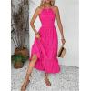 image:imageGORGLITTER Womens Open Back Flowy Maxi Dress Bow Tie Sleeveless Loose Swing Long Dresses Summer Beach Party SundressHot Pink