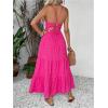 image:imageGORGLITTER Womens Open Back Flowy Maxi Dress Bow Tie Sleeveless Loose Swing Long Dresses Summer Beach Party SundressHot Pink