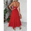 image:imageGORGLITTER Womens Open Back Flowy Maxi Dress Bow Tie Sleeveless Loose Swing Long Dresses Summer Beach Party SundressRed