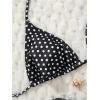 image:imageGORGLITTER Womens Polka Dots Bikini Sets Halter Triangle Tie Side Bathing Suit Cute Two Piece Swimsuit Summer VacationBlack and White