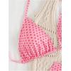 image:imageGORGLITTER Womens Polka Dots Bikini Sets Halter Triangle Tie Side Bathing Suit Cute Two Piece Swimsuit Summer VacationPink