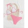 image:imageGORGLITTER Womens Polka Dots Bikini Sets Halter Triangle Tie Side Bathing Suit Cute Two Piece Swimsuit Summer VacationPink